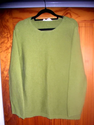 SEASALT LONG SLEEVE ROUND NECK  RIBBED ORGANIC COTTON JUMPER SIZE 14 - Image 1 of 2