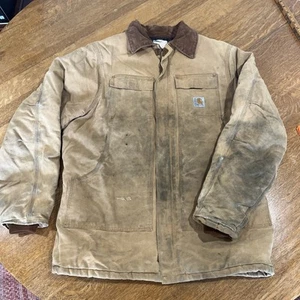 CARHARTT Giacca Uomo CAPPOTTO 46 Alto XL Marrone Arctic Barn CQ196 UNION MADE USA VINTAGE - Foto 1 di 18
