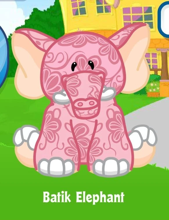 Webkinz Classic Batik Elephant Adoption Code Only MESSAGED - Image 1 of 1