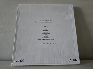 RM: Indigo Clear w/Blue Splatter Vinyl LP + Photocard & Book, Lyric Foldout BTS - Picture 1 of 8