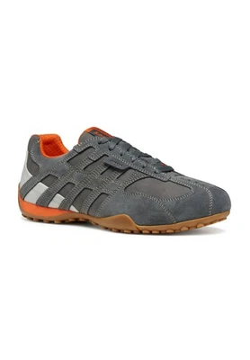 Geox U Snake Original A - SUEDE+NBK Herren Leder Sneaker U55MNA 022EK C1006 Grau