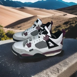 Air Jordan 4 Retro x Paris Saint-Germain Bordeaux Menu Taglia 9 CT5624-100 PULITO - Foto 1 di 24