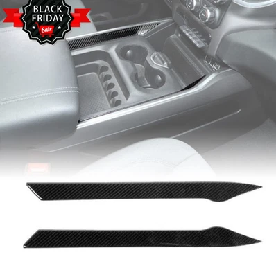  Inner Side Armrest Box Strips Panel Cover For Dodge RAM 1500 2018+ Carbon Fiber - Imagem 1 de 4