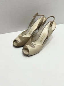 Vintage Mademoiselle braune Ledersandalen zehenfreier Absatz Damengröße 7,5 - Bild 1 von 17