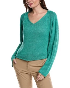 Lafayette 148 New York Voluminous Sleeve V-Neck Sweater Women's  S - Picture 1 of 3