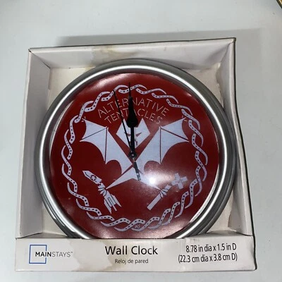 Reloj de Pared 8.78" Caja Desgaste y Desgarro Cara Roja Foto 1 de 4