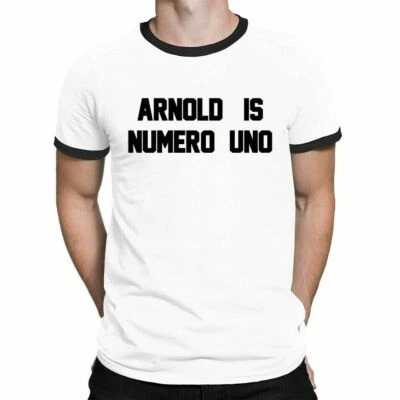 BUZZ SHIRTS Arnold Is Numero Uno Hombre Algodón Timbre Camiseta Retro Regalo Cumpleaños