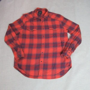Lucky Brand Hemd Herren Large orange kariert Flanell Chore Snap Cabin schwer - Bild 1 von 8