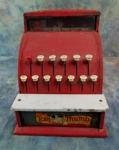 Caja registradora vintage de juguete rojo Tom de los años 50 - Imagen 1 de 5