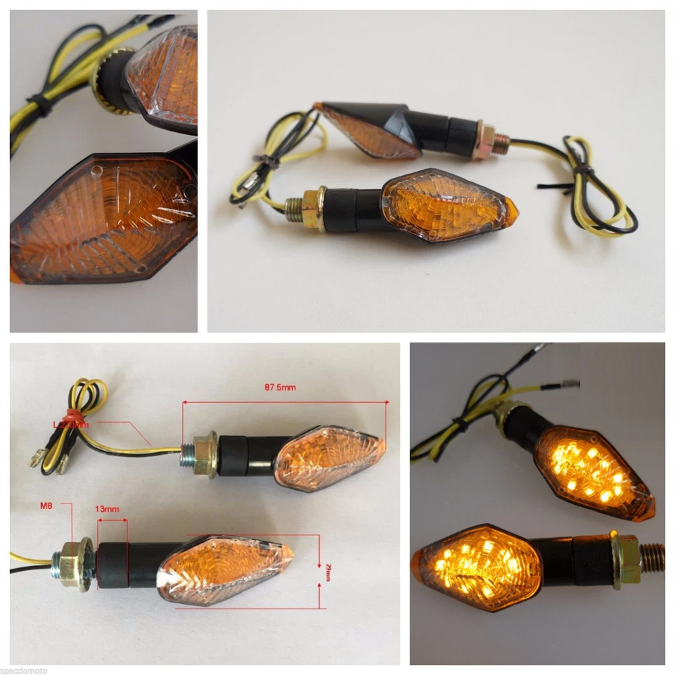 FC1038 2 FRECCE NERE a LED OMOLOGATE per MOTO CROSS - Immagine 1 di 1