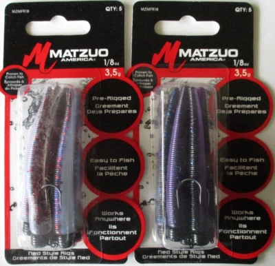 2 - Plataformas estilo MATZUO Ned - 5/Paquete - 1/8 oz. - Purple Haze & Pearl Goby Foto 1 de 3