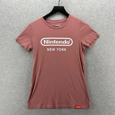 Camiseta Nintendo Mujer Talla Mediana Rosa Manga Corta Gráfico Nueva York Foto 1 de 4