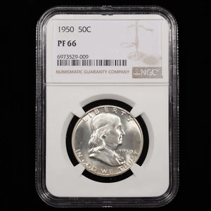 1950 Proof Franklin Half Dollar 50c - NGC GRADED PF66 - Picture 1 of 4