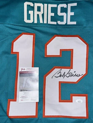 Bob Griese Signed Dolphins Jersey Stitched JSA Witness COA Auto 17-0 Champs HOF - Image 1 of 4