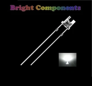 50 x weiße LED 3 mm Flat Top - ultrahell (13000 mcd) - UK-Verkäufer - Bild 1 von 1