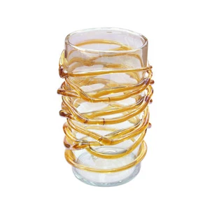 Elegante moderne dekorative klassische Glas und Marmor Vase - 13" Vase, Kristall - Bild 1 von 1