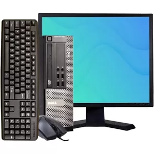 Dell Desktop Computer PC i5 SFF 8GB RAM 1TB HD 19in LCD Windows 10 Wi-Fi DVD - Picture 1 of 5