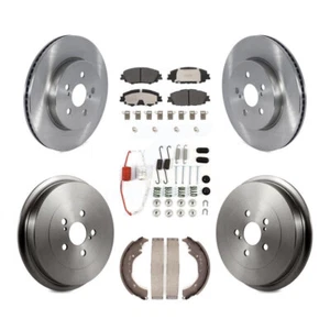 Front Rear Brake Rotors Semi-Metallic Pad Drum Kit (7Pc) For Toyota Corolla 2.0L - Picture 1 of 8