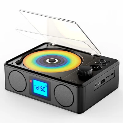 Portable CD Player Boombox Cassette Player Combo Audio Alarm Clock W/Bluetooth - Image 1 of 4