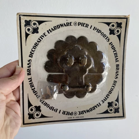 Vintage Imperial Brass Hardware NEW In Package Pier 1 Imports Made in Hong Kong Cover