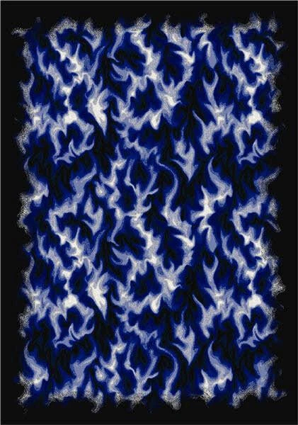 Joy Carpets 1502B-02 Inferno Blue 3 ft.10 in. x 5 ft.4 in.  WearOn Nylon Machine - Image 1 of 1