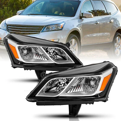 Juegos de faros cromados diestro+derecho para Chevy Traverse 2013-2017 13-17 Foto 1 de 4