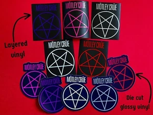 Motley Crue Pentagram Vinyl Sticker Layered Decal Heavy Hair Metal Ratt 80s - Picture 1 of 9
