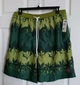 Costume da bagno uomo vintage Chaps Ralph Lauren con foglie tropicali verde XL NUOVO CON ETICHETTE - Foto 1 di 7