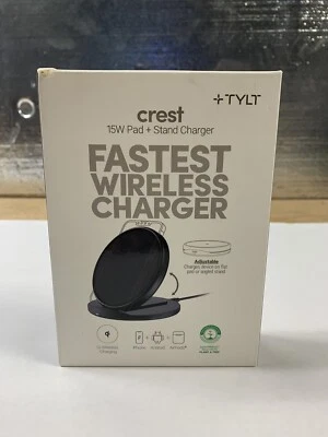 TYLT Crest 15W Pad + Stand Charger - Black - Image 1 of 4