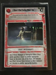 Dagobah I HAVE A BAD FEELING ABOIUT THIS Star Wars CCG Decipher SWCCG - Picture 1 of 15