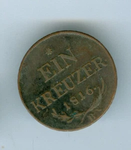 AUSTRIA 1816-B KREUZER--CIRCULATED - Picture 1 of 1