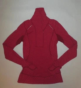 LULULEMON THINK FAST PULLOVER DOUBLE TROUBLE STRIPE BOOM JUICE CRANBERRY YOGA 4 - Bild 1 von 8