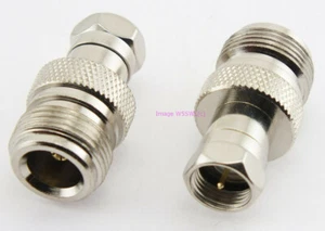 N Female to Type F Male Coax Connector Adapter - Zdjęcie 1 z 1