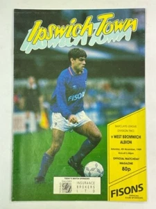 1989/90 IPSWICH TOWN V WEST BROMWICH ALBION 04-11-1989 DIVISIÓN 2 - Imagen 1 de 1