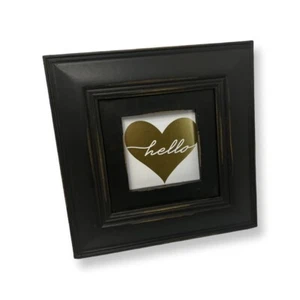 Table Top Photo Frame 3x3 Black With Light Distressing Azzure Home - Picture 1 of 8