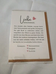 Liebe Liebeskarte Deutsches Herz mit Envolope - Bild 1 von 2