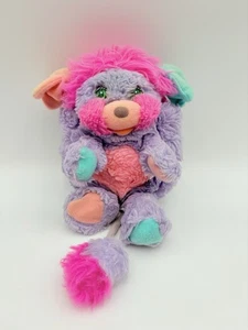 Vintage Popples Plush Pretty Bit Purple Pink Blue Ball Stuffed Mini Toy 1985 - Picture 1 of 11