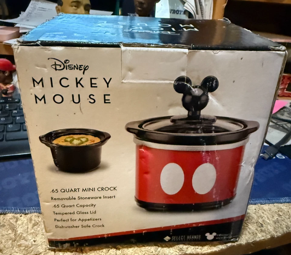 DISNEY MICKEY MOUSE .65 QUART MINI CROCK REMOVABLE STONEWARE INSERT NEW - Image 1 of 1
