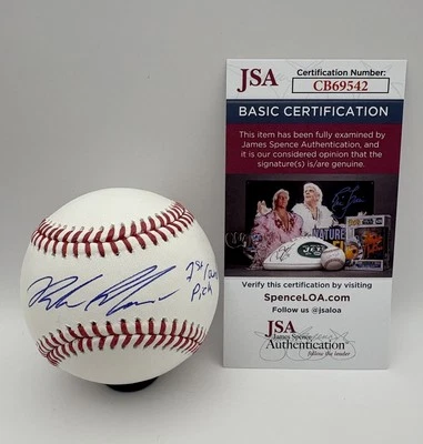 Nolan Schanuel Signed Autographed Official Major League Baseball Inscription JSA - Image 1 of 4