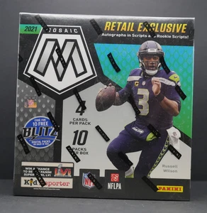 2021 Panini Mosaic NFL Football Mega Box WALMART Reactive Blue Prizm - Picture 1 of 5