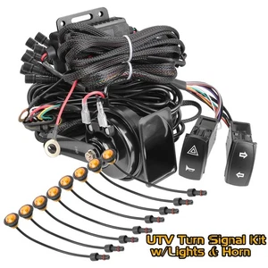 UTV Turn Signal Street Legal LED Light Kit Horn for Polaris RZR Can -Am X3 Honda - Picture 1 of 12