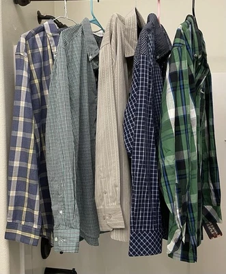 Lote 5 Camisas Polo XL Para Hombre Manga Larga,Phat Farm, Methode, Sun River, T.H.  4 nuevos con etiquetas Foto 1 de 4