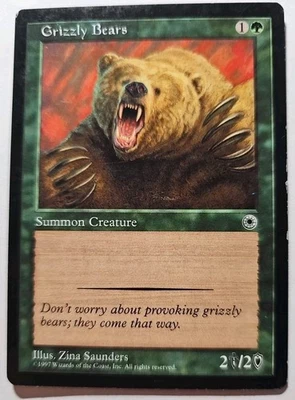 MTG Magic The Gathering Card Grizzly Bears Summon Creature Green Portal - Image 1 of 2