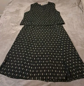 Liz Claiborne Womens Set Print Vest & MaxiSkirt Pockets Side Slit Plus Sz 20/22 - Picture 1 of 12