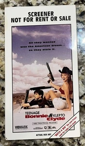 Teenage Bonnie & Klepto Clyde 1993 VHS Vidmark Screener Not For Rent/Sale - Picture 1 of 9