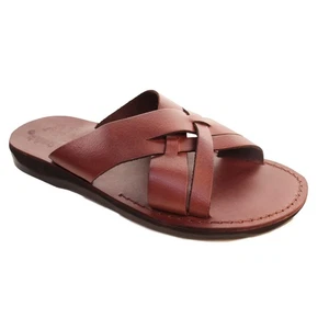 Sandalias de cuero auténticas - Calzado bíblico hecho a mano de Jerusalén - Imagen 1 de 6