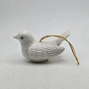 Vintage White Porcelain Ceramic Dove Ornament 3”W Hanging Decor - Picture 1 of 8