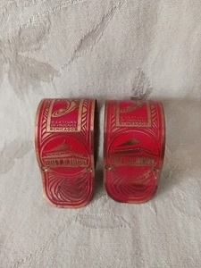 Vintage Century of Progress Chicago 1933 Worlds Fair Napkin Ring RED RARE - Picture 1 of 20