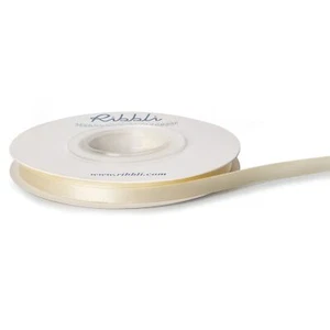 Double Faced Ivory Satin Ribbon1/4” x Continuous 25 YardsUse for Bows Bouquet... - Picture 1 of 3