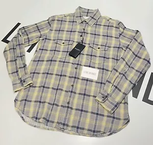 Saint Laurent Yellow / Blue Check Flannel Shirt - Size Medium - RRP £475 - Picture 1 of 9
